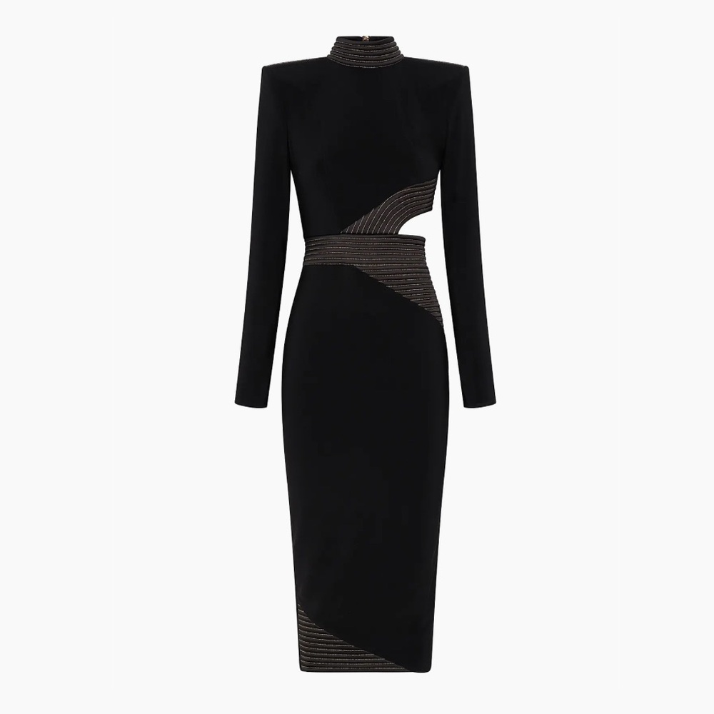 $550 Zhivago Cut-Out Midi-Dress